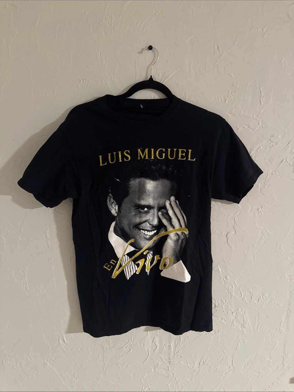 RARE LUIS MIGUEL Official Men's "En Vivo" Tour Dates T-Shirt Size S